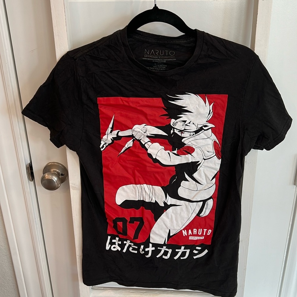 Black Youth S (34/36) Naruto Short Sleeved T-Shirt by Naruto Collection